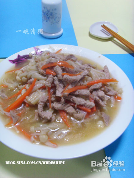 超级下饭的快手小炒——金针菇炒肉丝