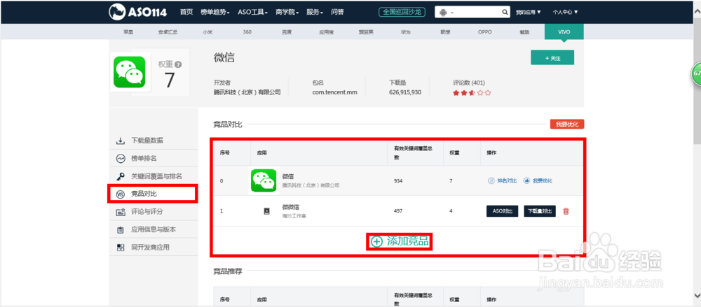 怎么看vivo关键词搜索量-利用ASO114工具