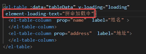 el-table如添加加载文字