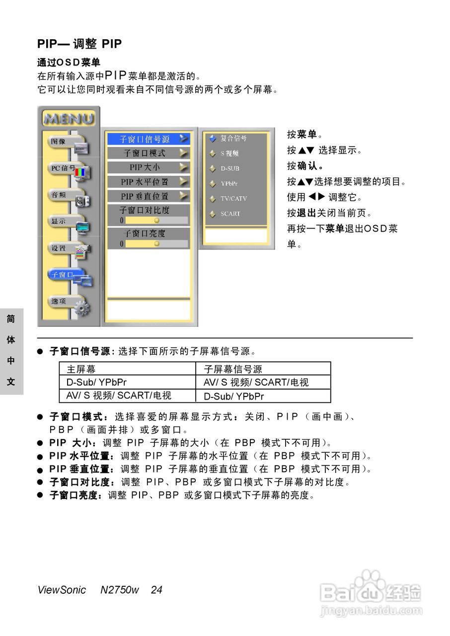 优派N2750w液晶彩电使用说明书:[3]