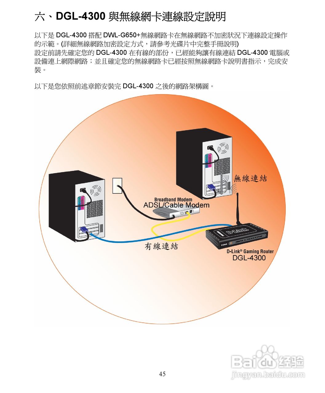 D-Link DGL-4300无线宽频路由器安装说明书:[5]