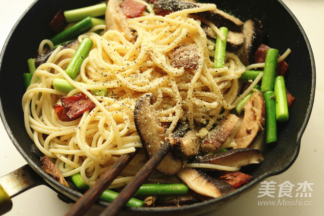 培根香菇意面
