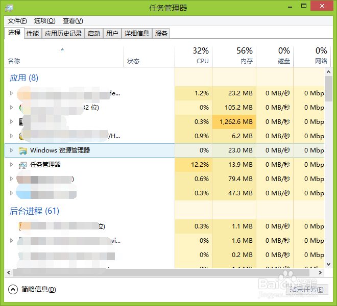 win8系统如何将任务管理器中进程号显示出来