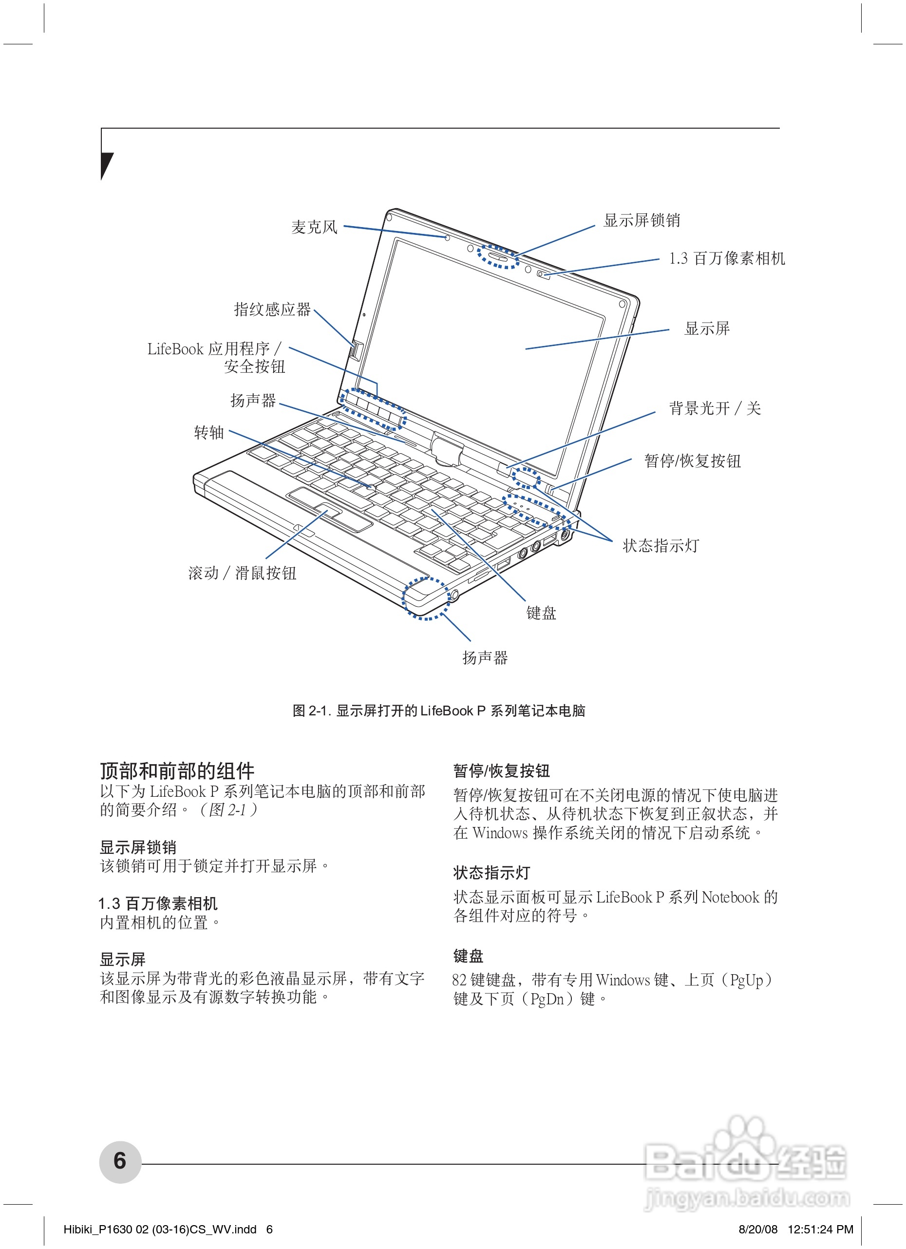 富士通P1630笔记本电脑使用说明书:[2]