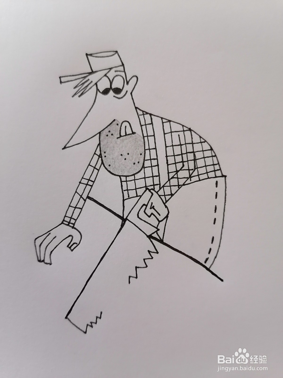 匠人努力工作是怎样画的呢