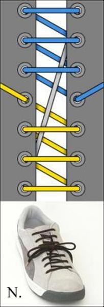 板鞋系鞋带方法图解