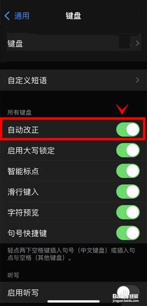 iphone13怎么开启键盘的自动改正功能
