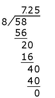 58除以8约等于多少