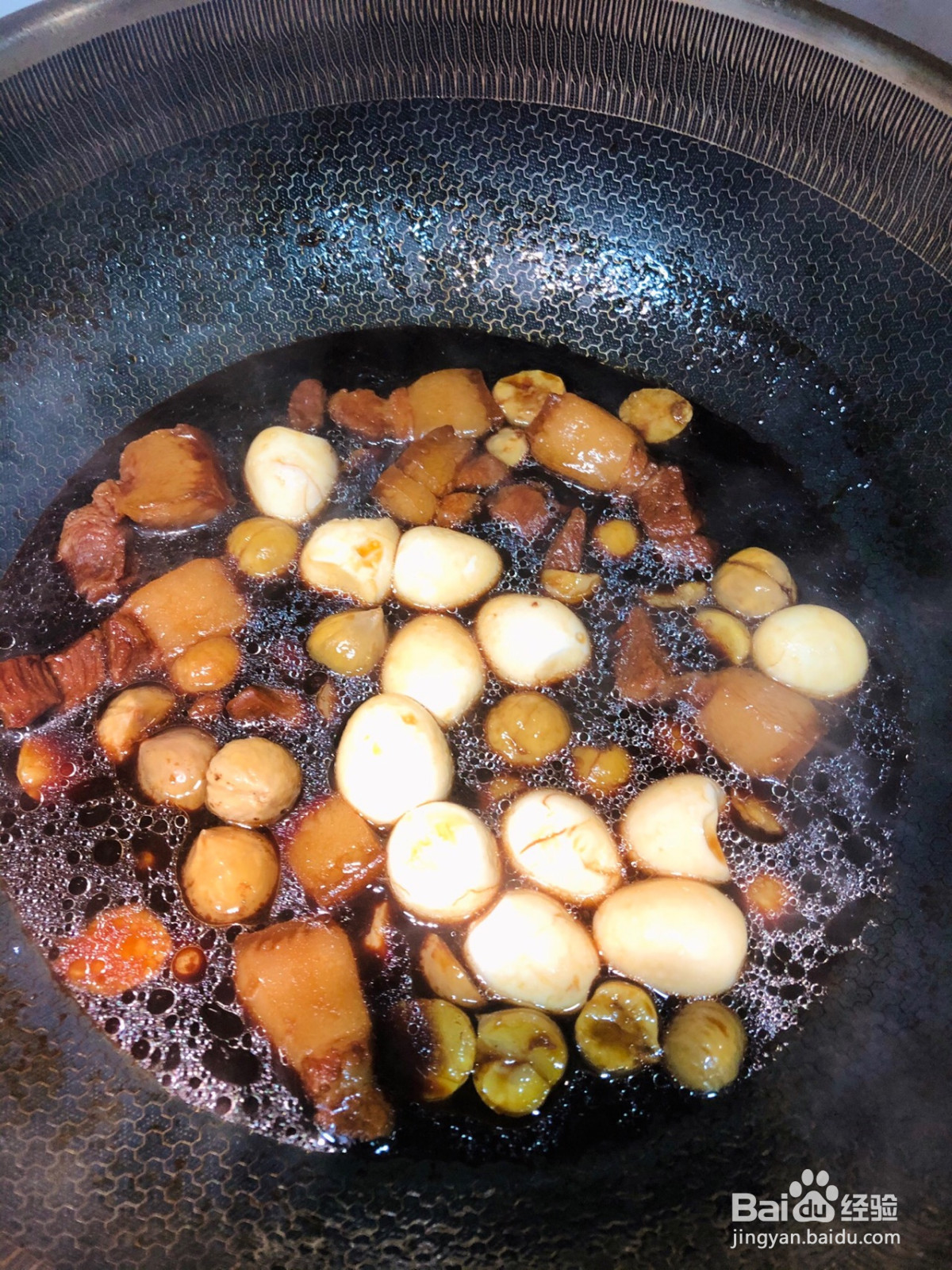 鹌鹑蛋烧栗子红烧肉的做法