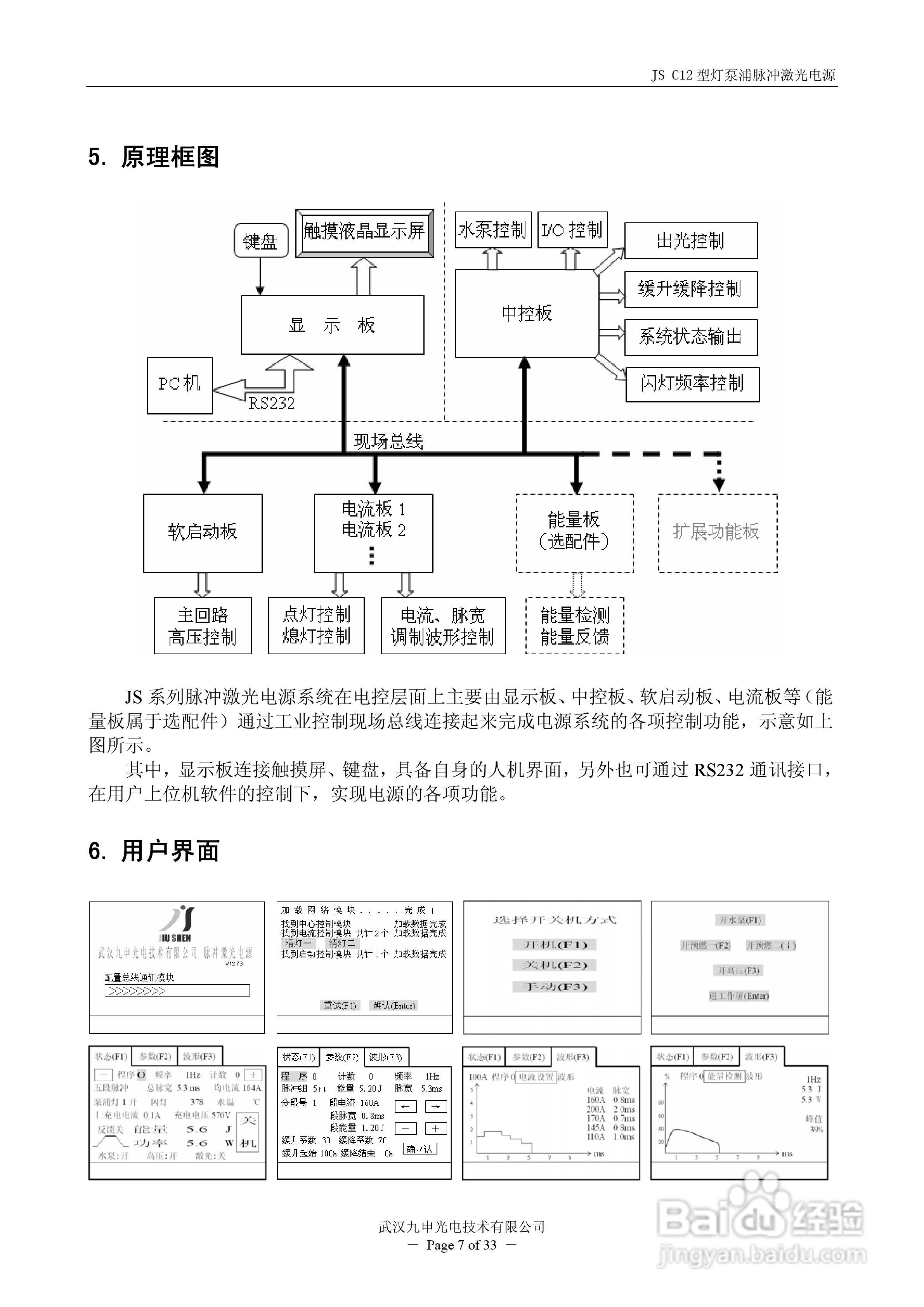 JIU SHEN JS-C12型灯泵浦脉冲激光电源使用说明书:[1]