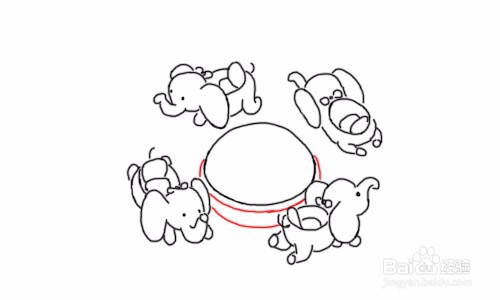 飞象旋转木马怎么画