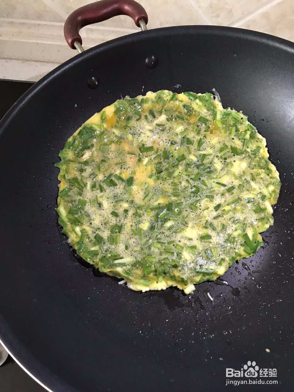 菜与主食合一的韭菜鸡蛋饼