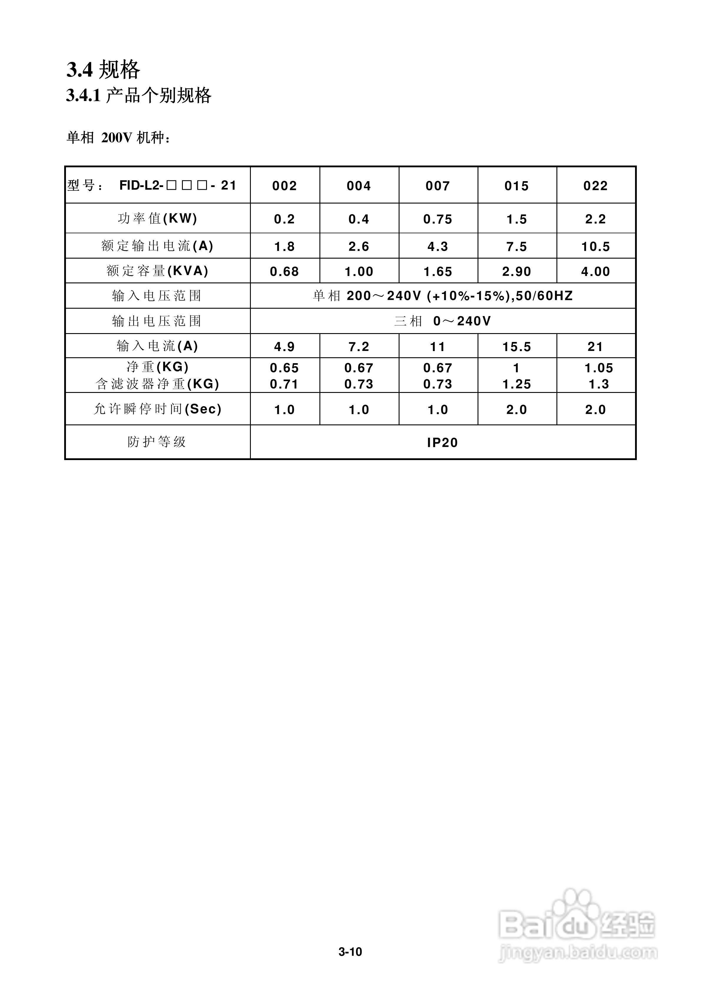 FATEK FID-L2-022-21变频器使用说明书:[2]