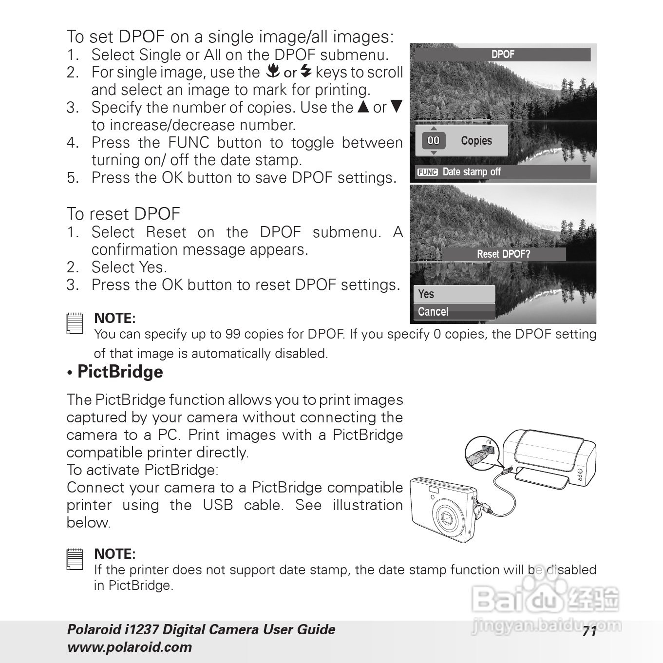 宝丽来Polaroid i1237数码相机使用说明书:[8]