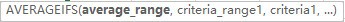 excel中averageifs的使用