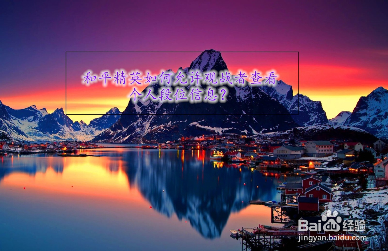 和平精英如何允许观战者查看个人段位信息