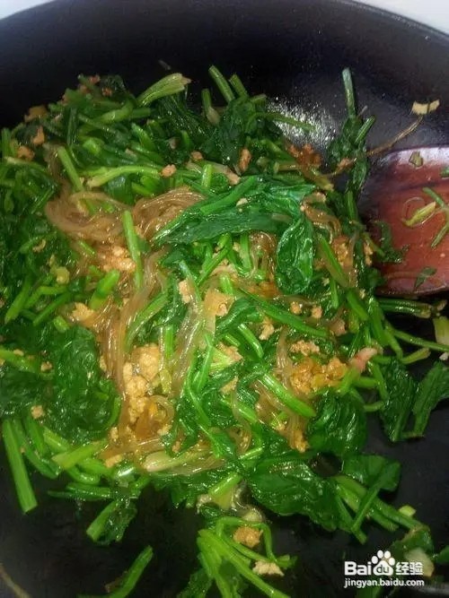 粉条炒菠菜
