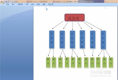 Word怎么画树状图 百度经验