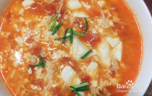 怎么做西红柿金针菇豆腐汤