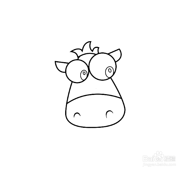 如何手工画卡通马的简笔画