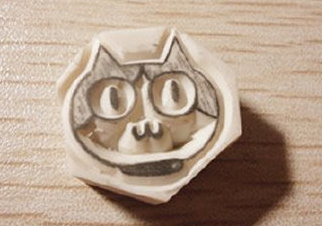 猫咪图案的橡皮章