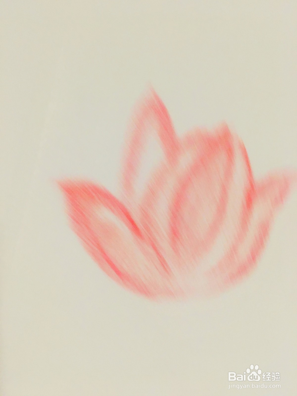 怎样用油画棒画荷花？