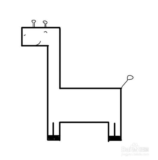 长颈鹿的简笔画