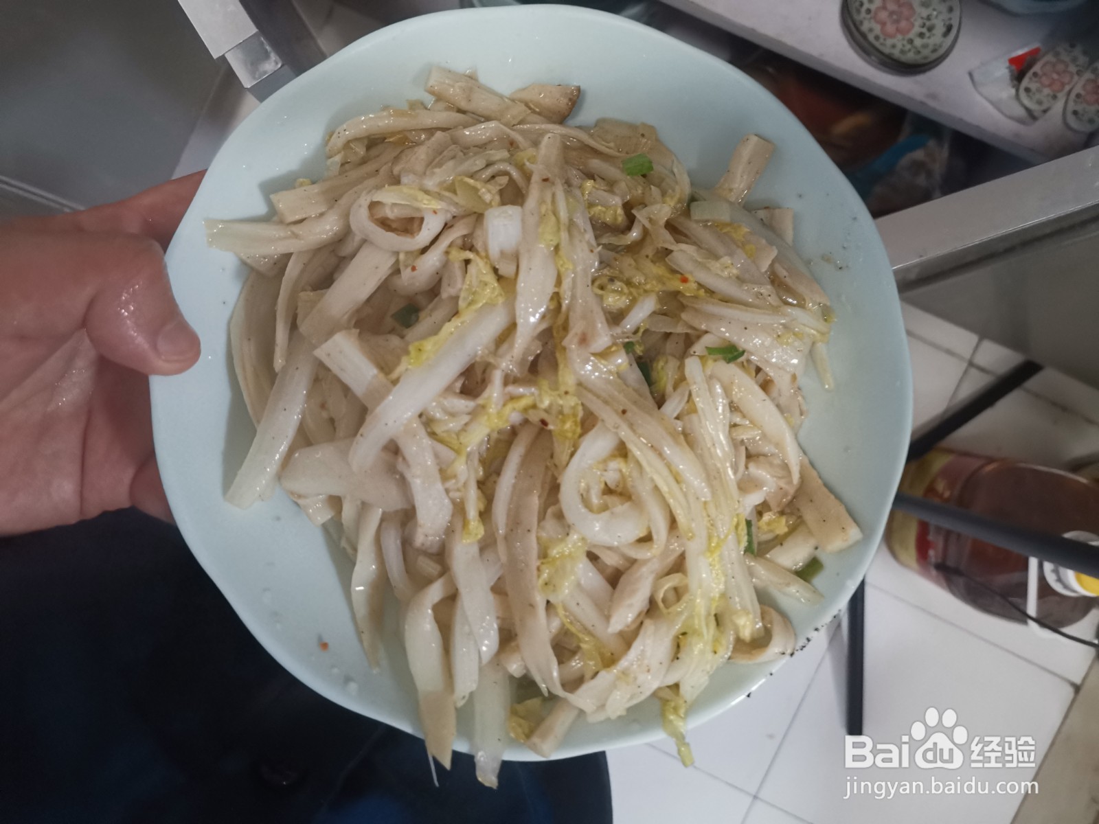 杏鲍菇炒白菜丝