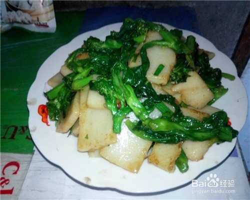 青菜苔炒年糕怎么做好吃