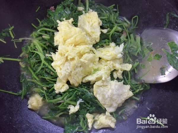 菠菜炒鸡蛋做法