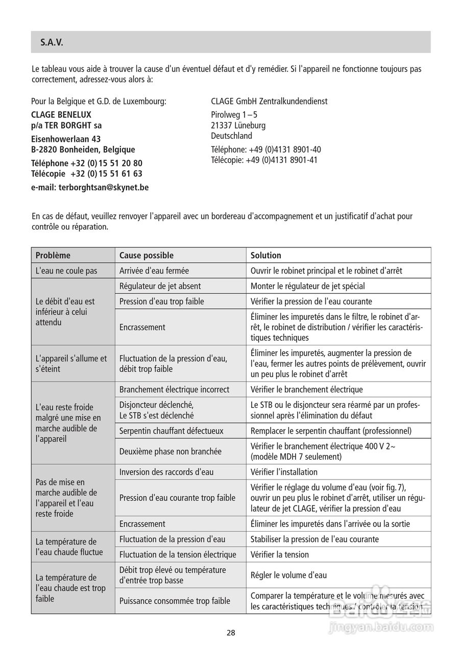 德国宝CLAGE MDH-6即热式电热水器使用说明书:[3]