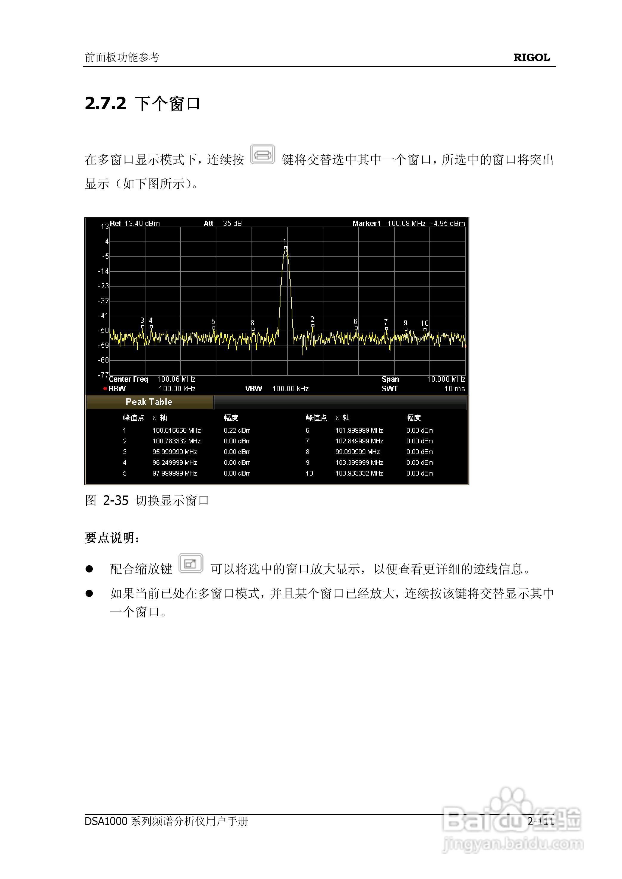 DSA1020频谱分析仪使用说明书:[16]