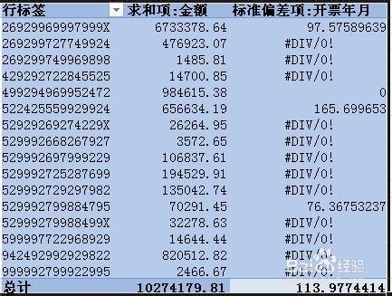 excel2010数据透视表应用：[3]计算标准离差