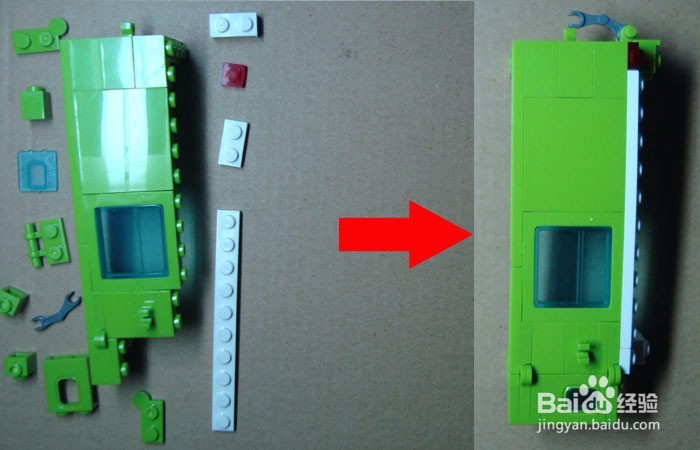 如何用积木做旅游车之左车门