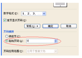 从第二页开始设置页码