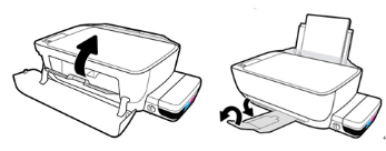 如何从HP连供打印一体机5820检修区域中取出卡纸