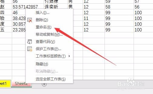 Excel2019怎么样修改工作表的标签名称