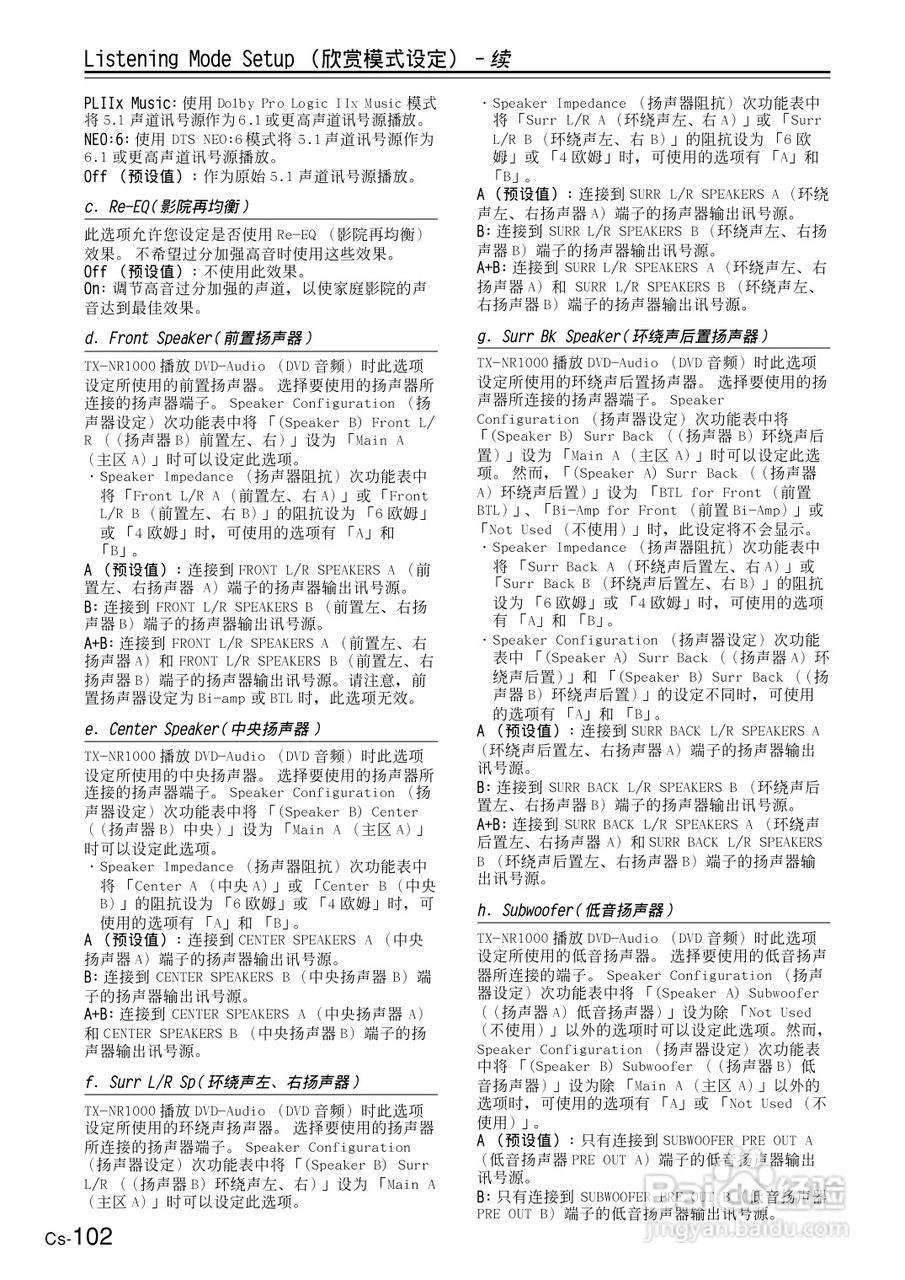 安桥AV接收机TX-NR1000型使用说明书:[6]