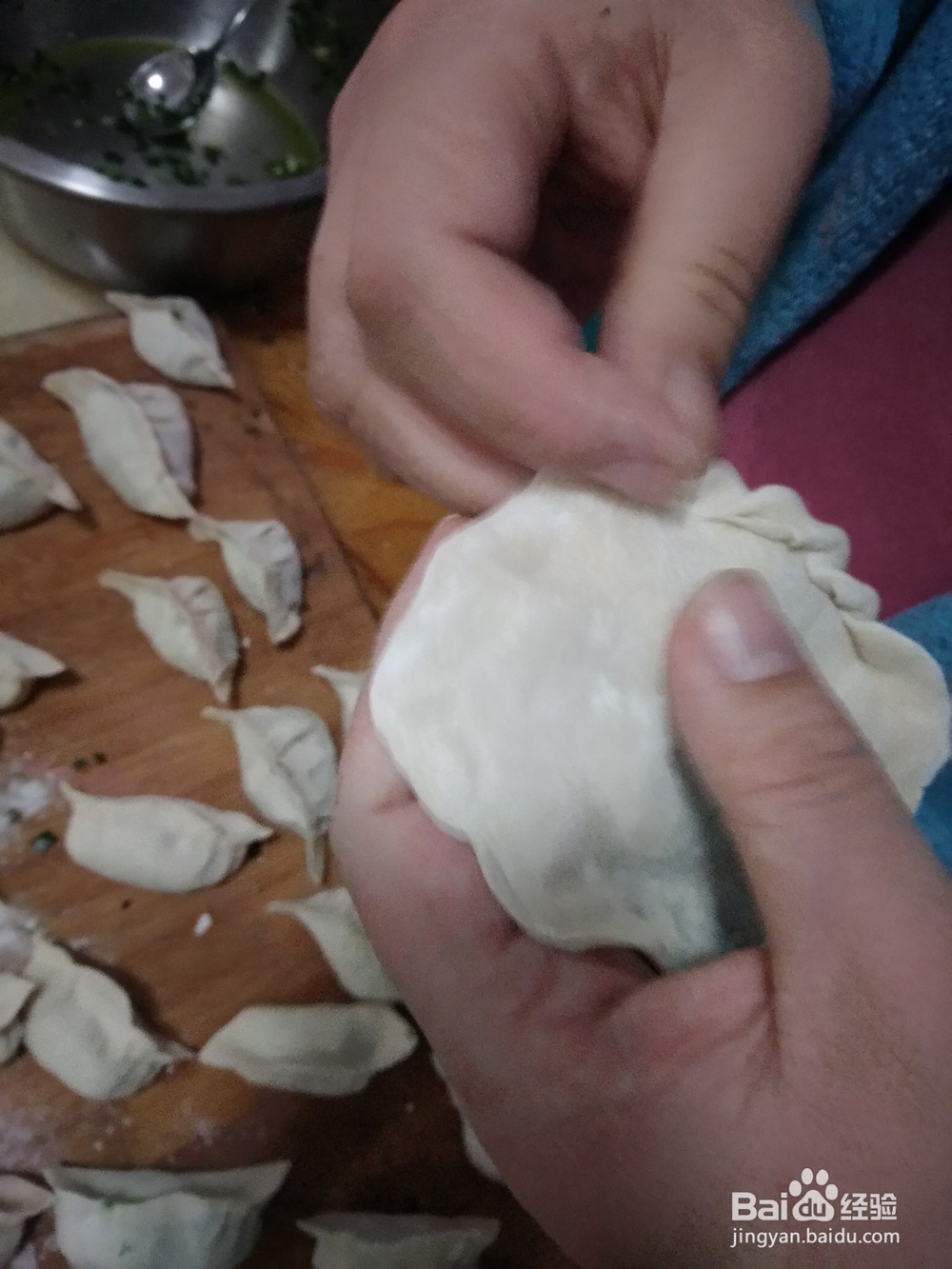 盒子饺子的包法