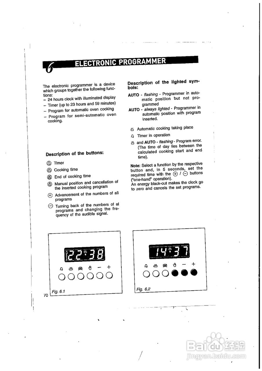 德国宝GV-607SA嵌入式电烤箱使用说明书:[7]