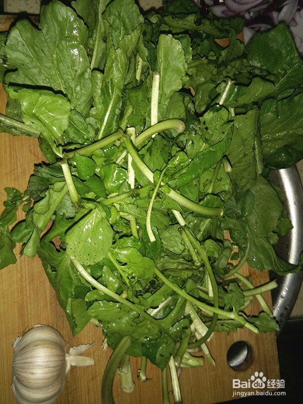 小炒蒜蓉萝卜缨