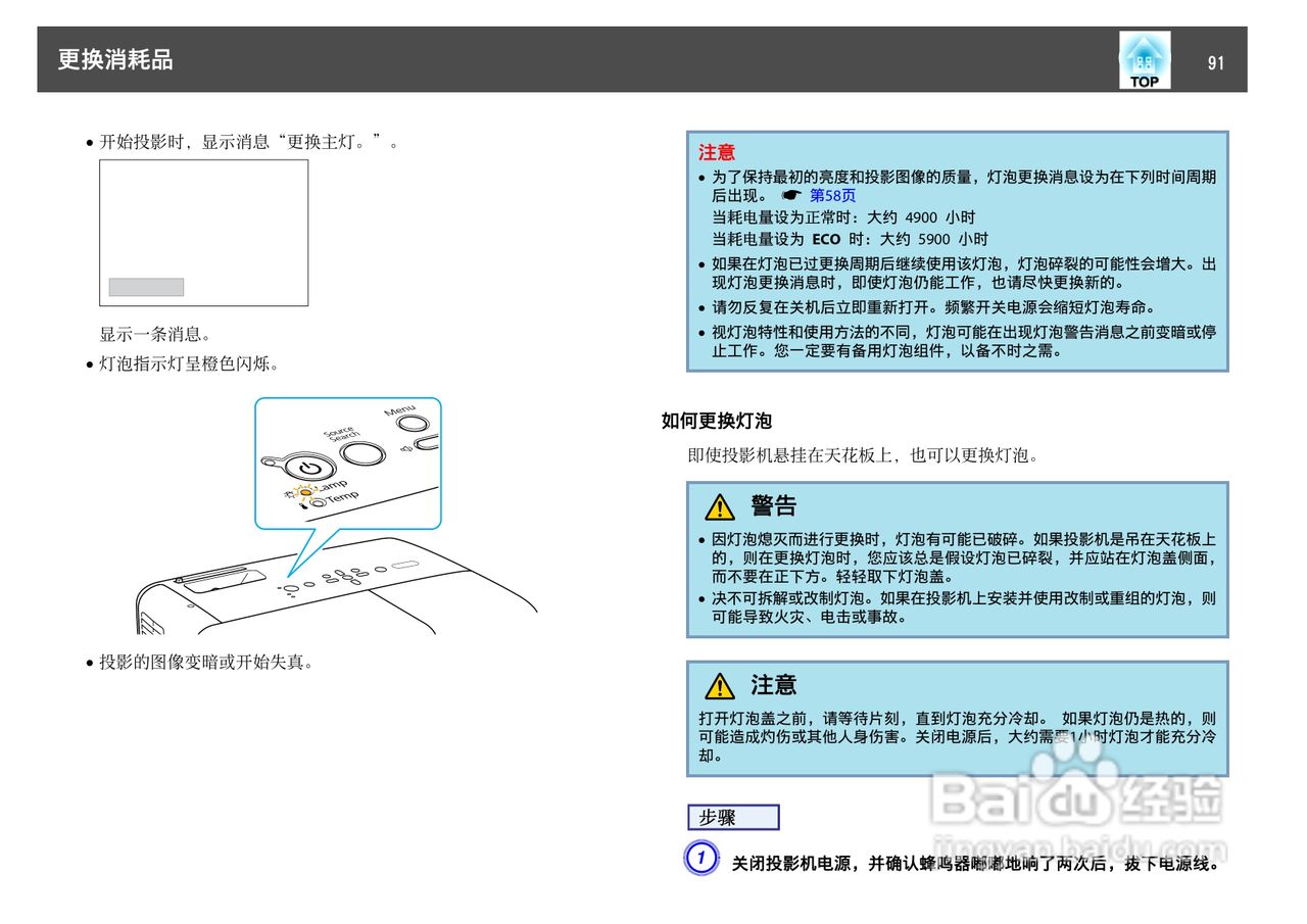 爱普生EB-84L投影仪使用说明书:[10]