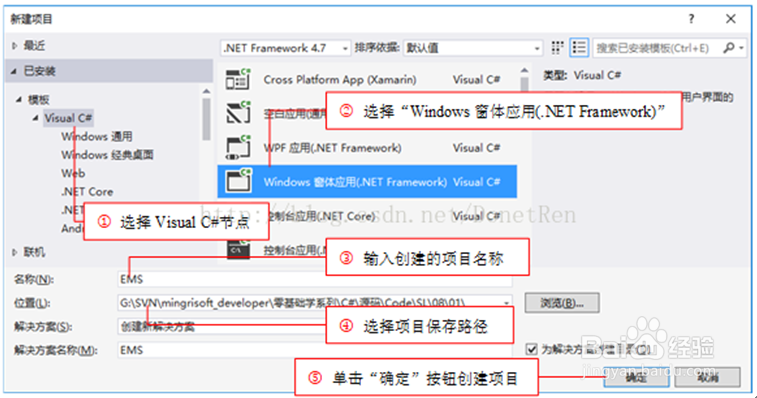 图解如何利用C#开发Windows窗体应用程序