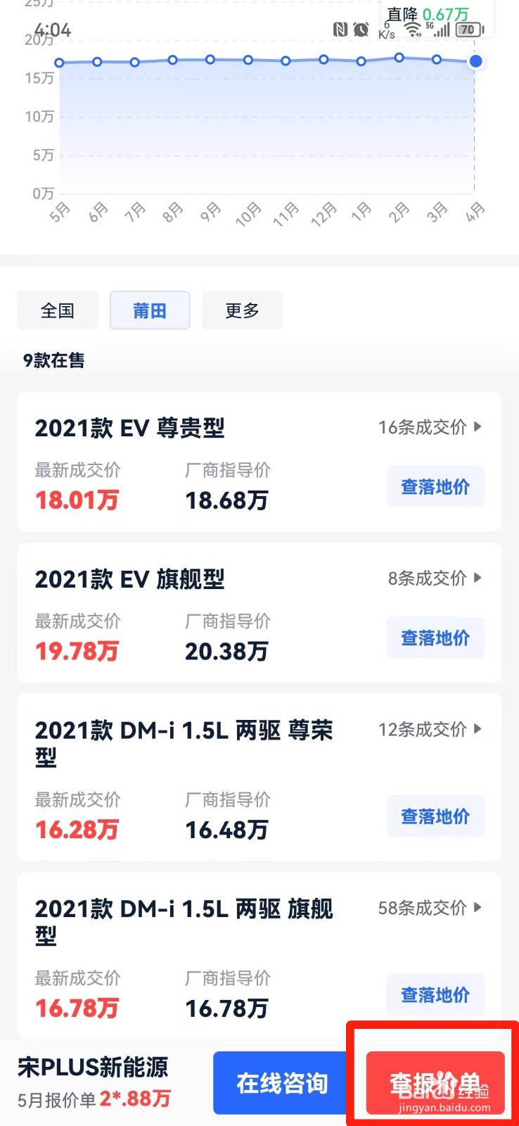 易车网咨询底价教程