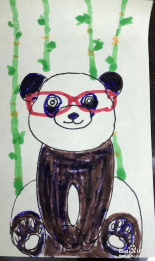 如何绘制一只卡通熊猫？