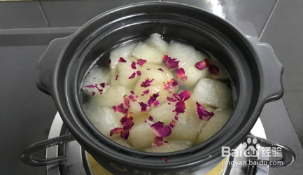 冰糖玫瑰炖梨
