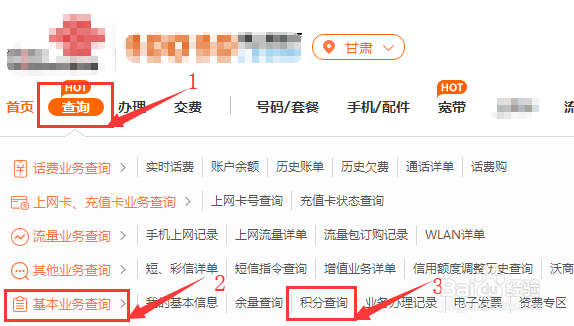 甘肃联通用户如何手机自助查询积分