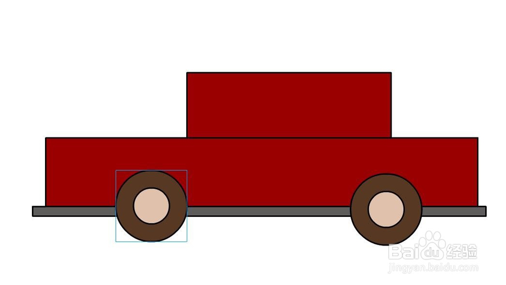 flash绘制一部扁平风格的车子教程