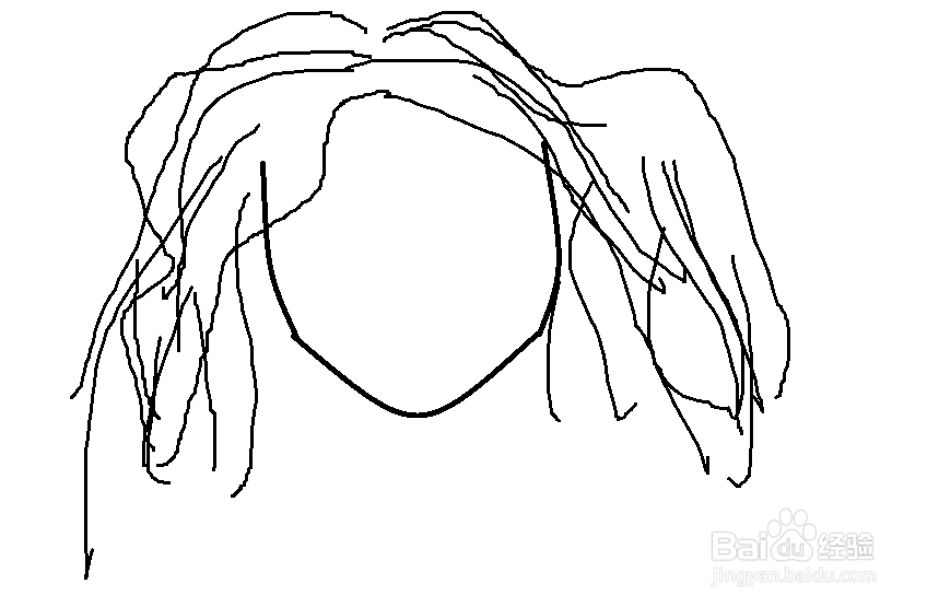 简笔画怎么画一个波浪卷的姐姐?