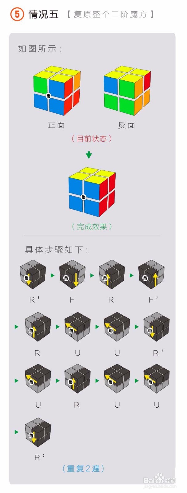 最强大脑魔方选手王鹰豪二阶魔方面先法图文教程